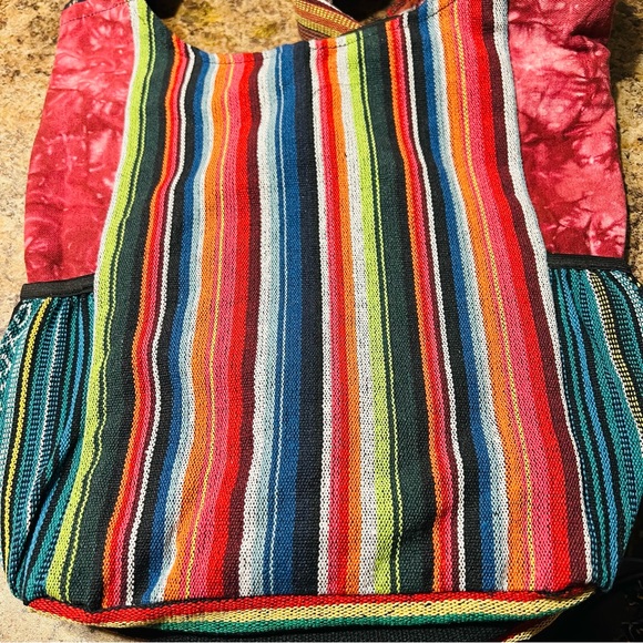 Himalayan Hemp Mushroom Print Boho Hippie Hemp and 100% Cotton Shoulder Bags - Picture 8 of 9